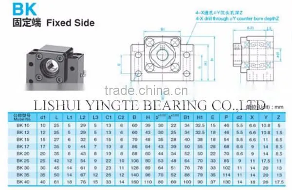 BK15 ball screw support made in china in good quality cheap prices hot sale