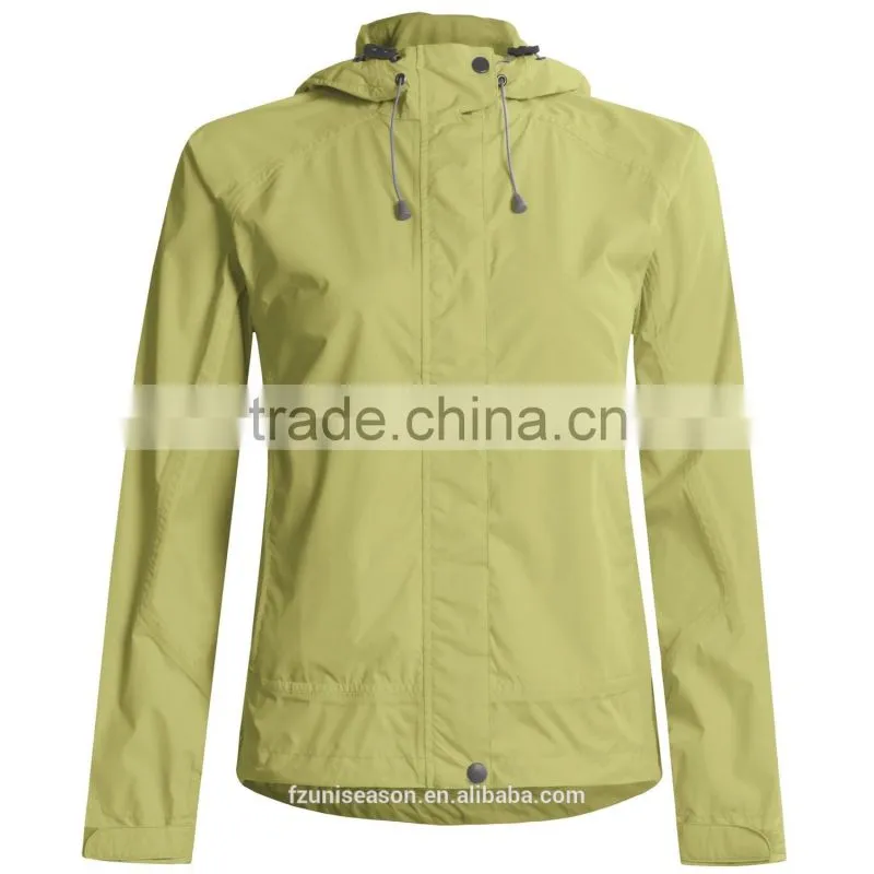 Waterproof cheap yellow rain jacket