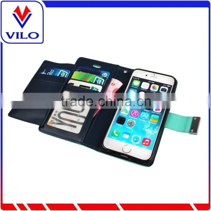 New Arrival Fancy Protective Case Wallet Case With Card Holder For iPhone 6 Case
