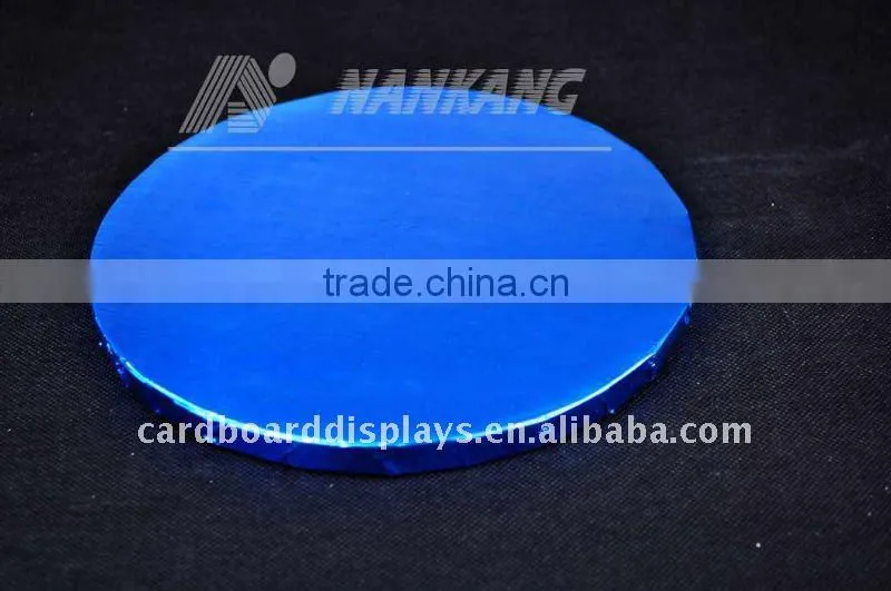 wholesale food packaging containers Rounded Cake boards blue