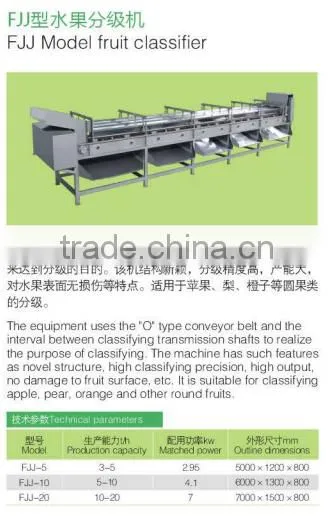 FJJ factory direct sales classifer of fruit