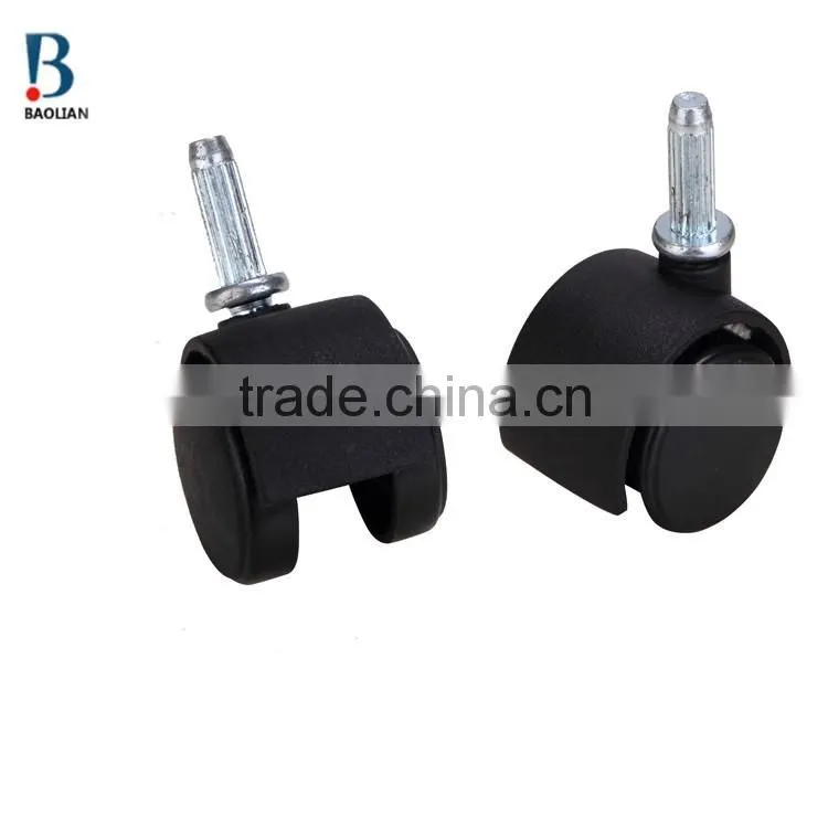 ISO certificated china 1.5" removable double plastic small caster wheels for cleaner