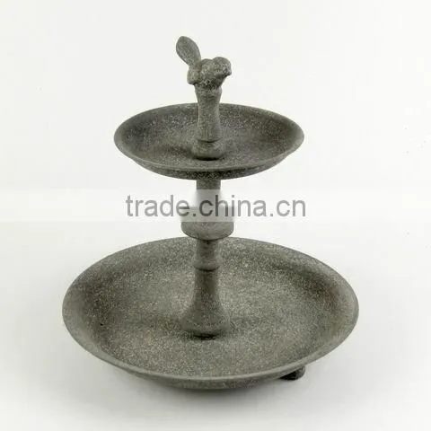 Metal Finch Bird Feeder w/Double Tiers