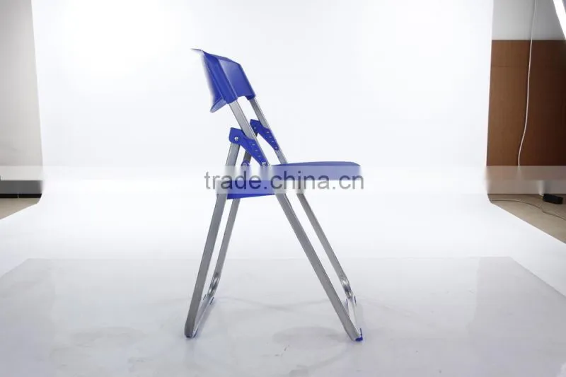 plastic seat foldable chair with Iron frame office chair and folding chairs furniture1074B