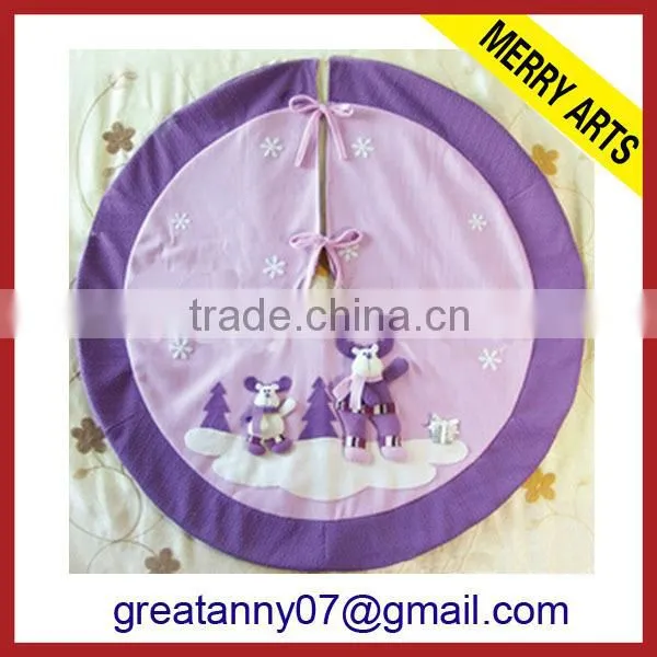 futian market yiwu china cheap green christmas sequin tree skirt