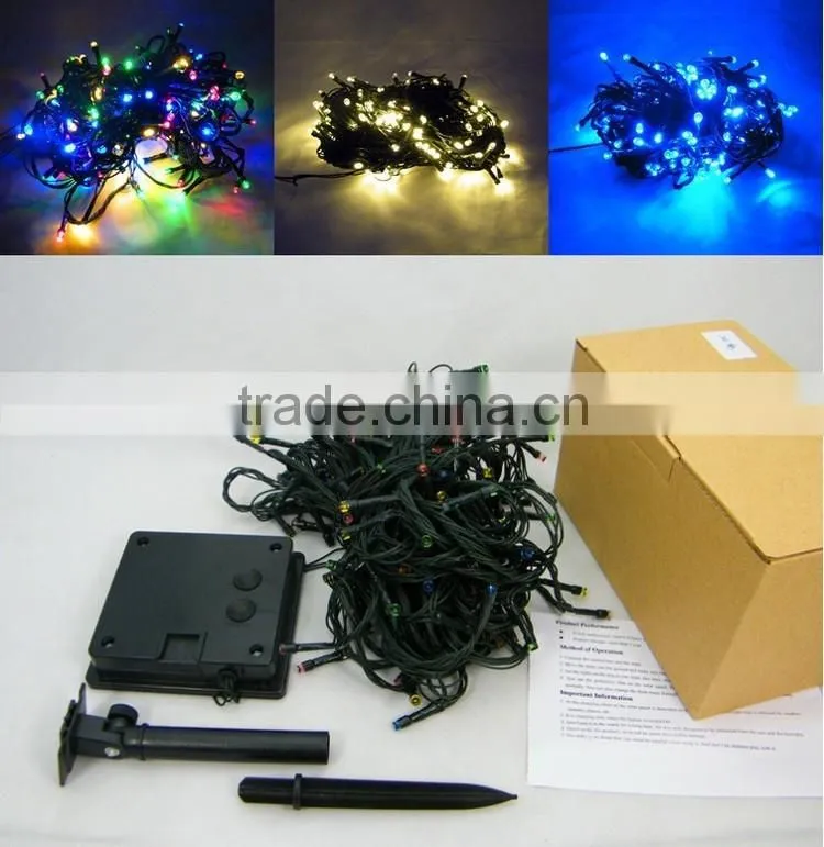 200leds flash Colorful Christmas holiday decorations hanging tree solar led string light