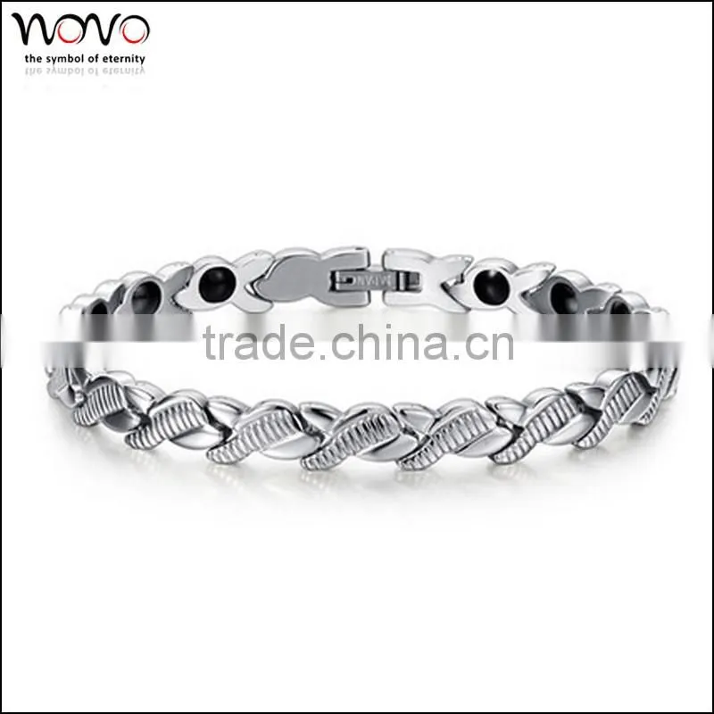 Latest design fashion 316 Stainless steel blood pressure magnetic bracelet