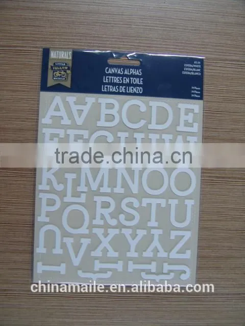 DIY decoration washable canvas fabric sticker for promotion gift