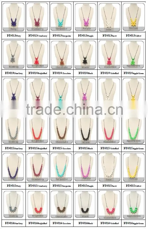 2015 silicone baby jewelry, chew bead silica gel