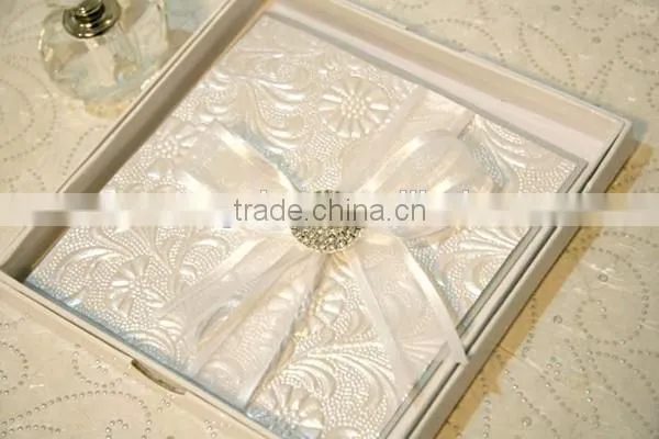 2016 newmengxing custom heat embossing paper card, elegant embossing wedding cards