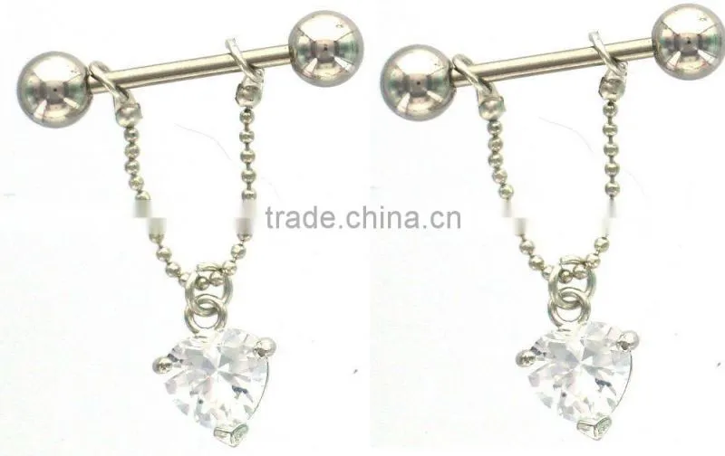 Nipple Shield Rings Barbells Heart Gems Nipple Piercing