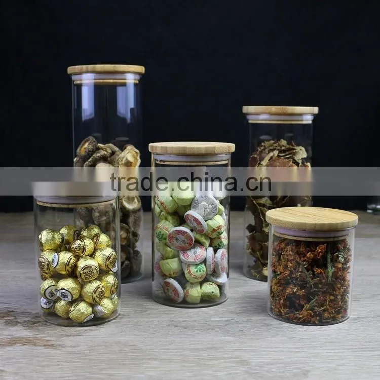 500ml PET clear plastic candy jar with screw cap