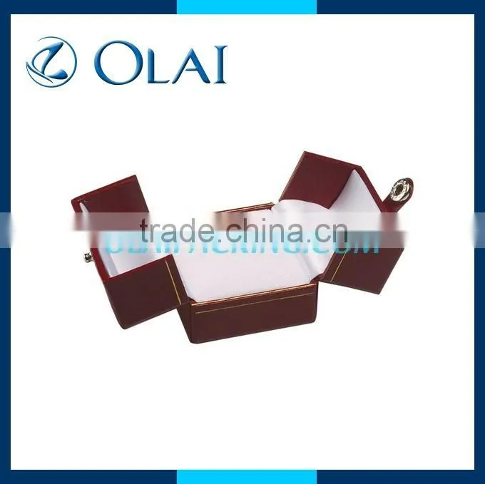 Faux Brown Leather Storage Boxes