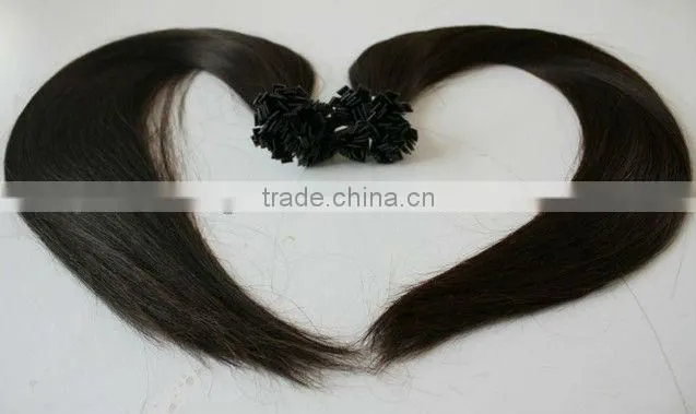 high quality flat tip keratin human hair extensions