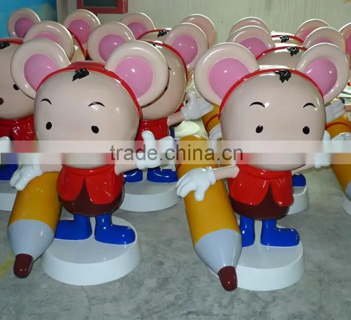 Fiberglass Mascot for Store Fiberglass Mouse Pupil