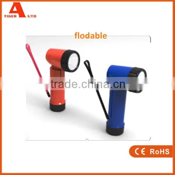 2015 wholesale Dry battery LED Flashlight Torch with foldable head