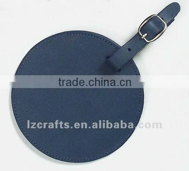 leather luggage tag