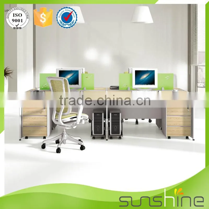 Guangzhou Sunshine New Design WP07 4 Person Workstation Saving Space Office Furniture China Manufacturer
