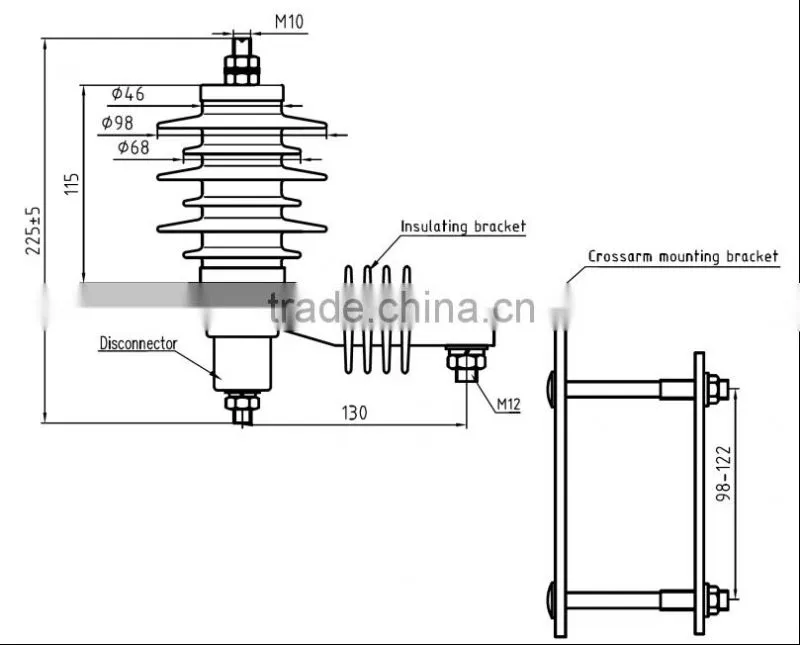 Exporting 12KV Metal-oxide surge arrester