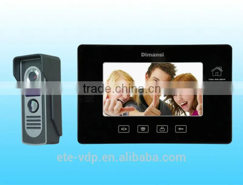 7''Inch LCD Indoor Monitor Video Door Phone Intercom System Video Lock Smart Door Phone