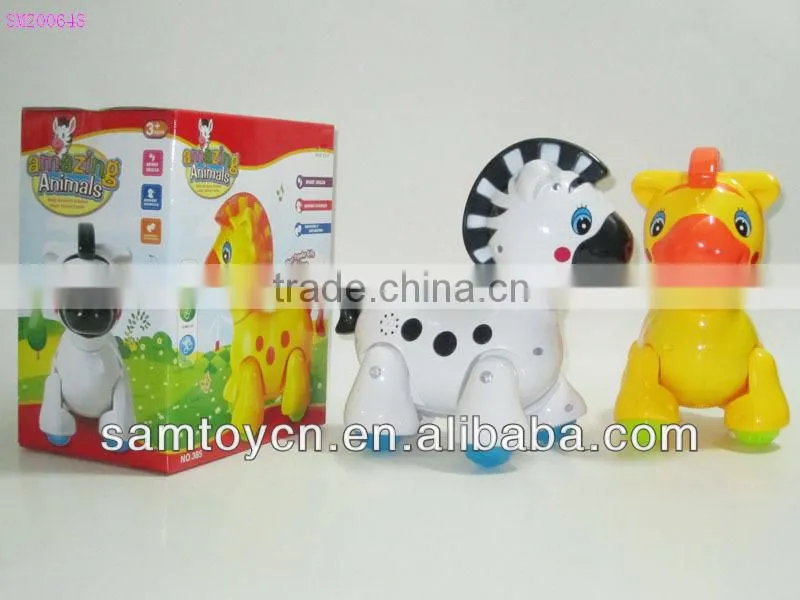Walking cartoon dog music flash lighting toy for kids