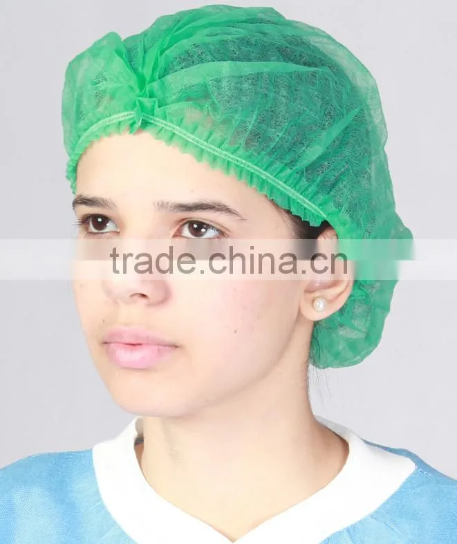 Colorful crimp cap disposable non woven mob clip cap