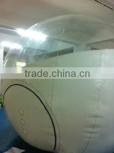 half white half clear inflatable lawn tent 4m