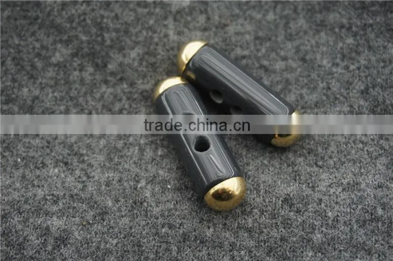 chinese wenzhou button factory direct resion plus metal 2-holes toggle button for clothing