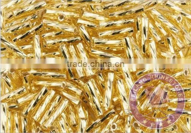 Feilang distorted spiral hollow tube glass beads