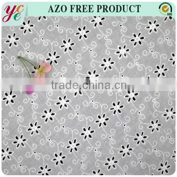 2016 high quality wholesale cotton embroidery for garment