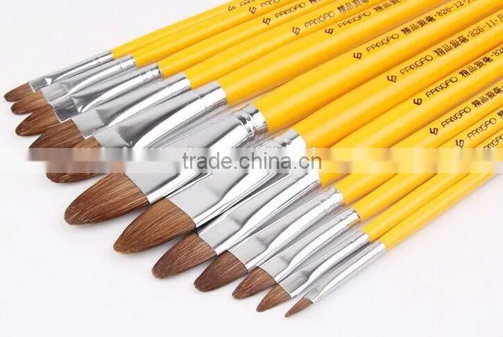 nylon hair artist paint brush set Watercolor Acrylic Oil painting Art Painting Brush Handle Brush Oil Acrylic Brush
