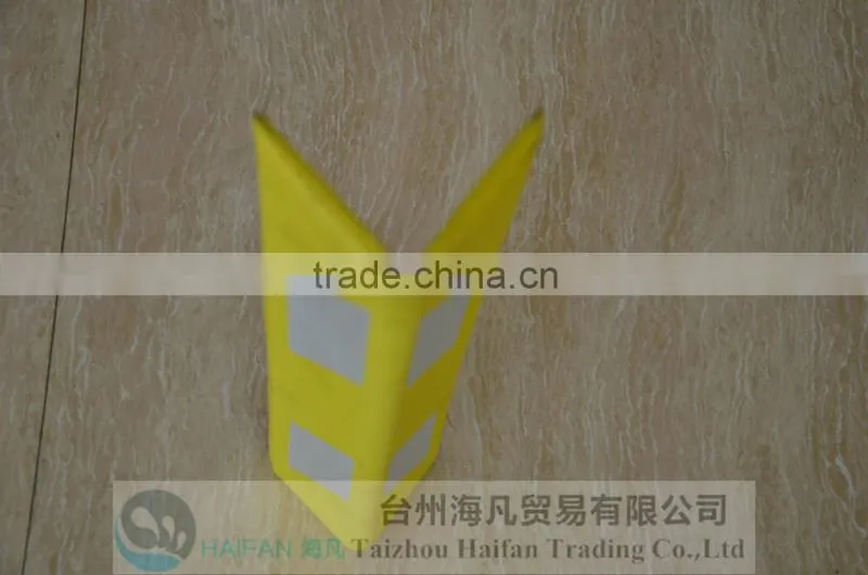 EVA yellow corner guard reflective for parking lot safety/600mm EVA drywall corner guard/high visibility plastic corner guard