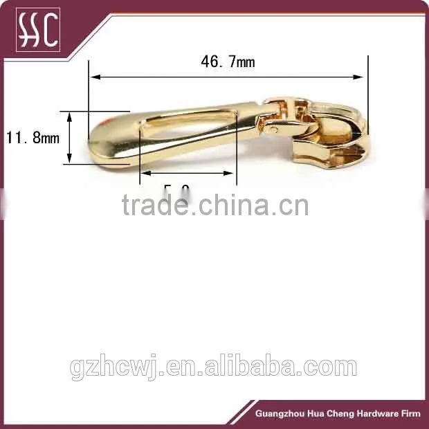 latest design zipper puller, oval shape zipper puller, metal zipper for handbag decoration