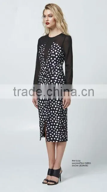 dots print dress long dress elegant casual dress