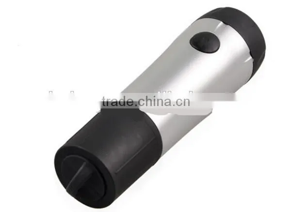 2015 bright plastic led flashlight 1 LED rechargeable torch light