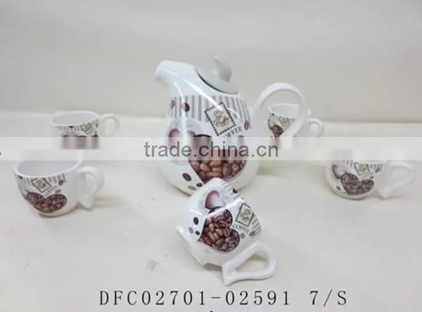 Eco-friendly Feature Newest 6 Cups and Teapot Set
