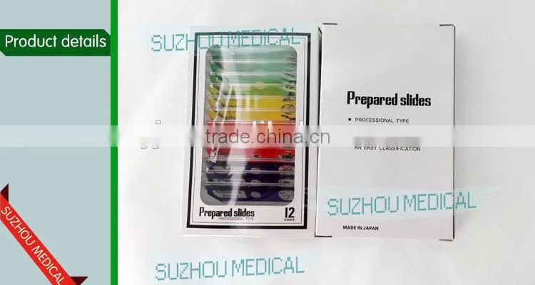Plastic Prepared Slide Set of 12 for children microscope