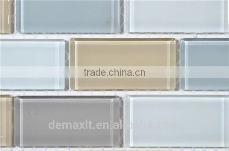 Black And Gray Decorative Recycle Glass Mosaic