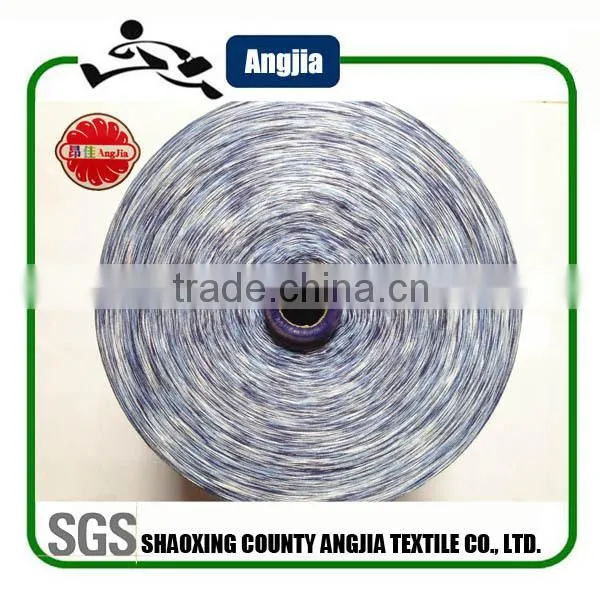 Spun rayon space dye yarn
