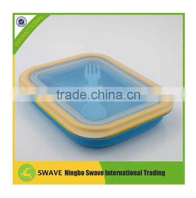 2014 new design silicone lunch box