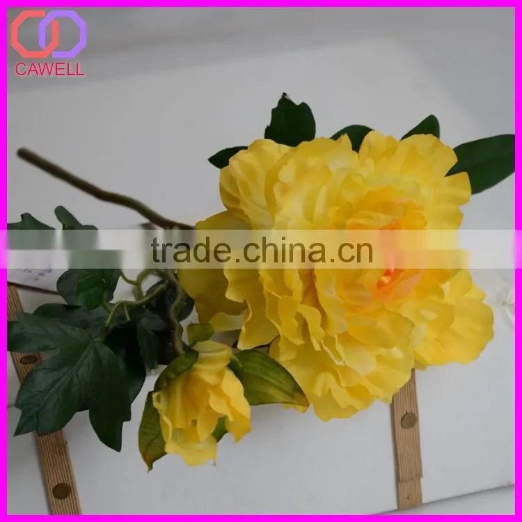wholesale real touch 2 heads artificial silk peony flower