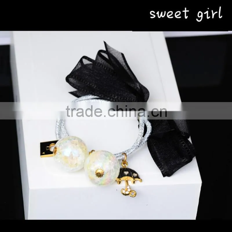 Square Crystal Ponytail Holder Rhinestone Elastic Hair Rope f108