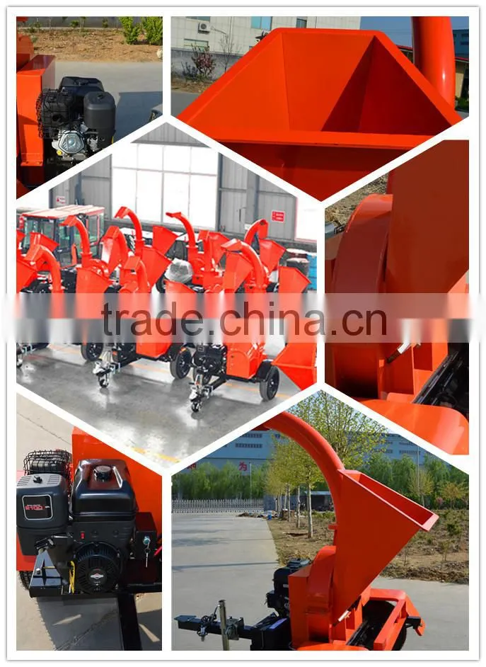 hydraulic feeding system 4 inch gasoline homemade wood chipper TC4