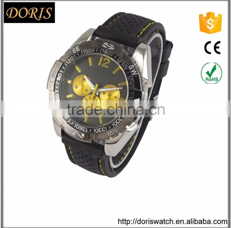 Fashion japan movt quartz silicone wrist watch