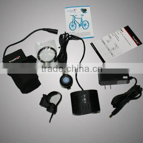 2013 cool head light of bicycle D009 with Cree xml T6 LED mountain bike LED head light