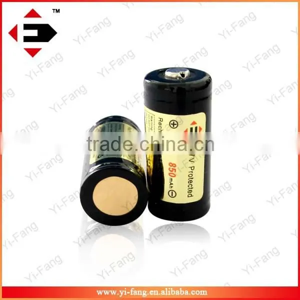 EFAN Protected 16340 850mah 3.7V Rechargeable Li-ion Batteries