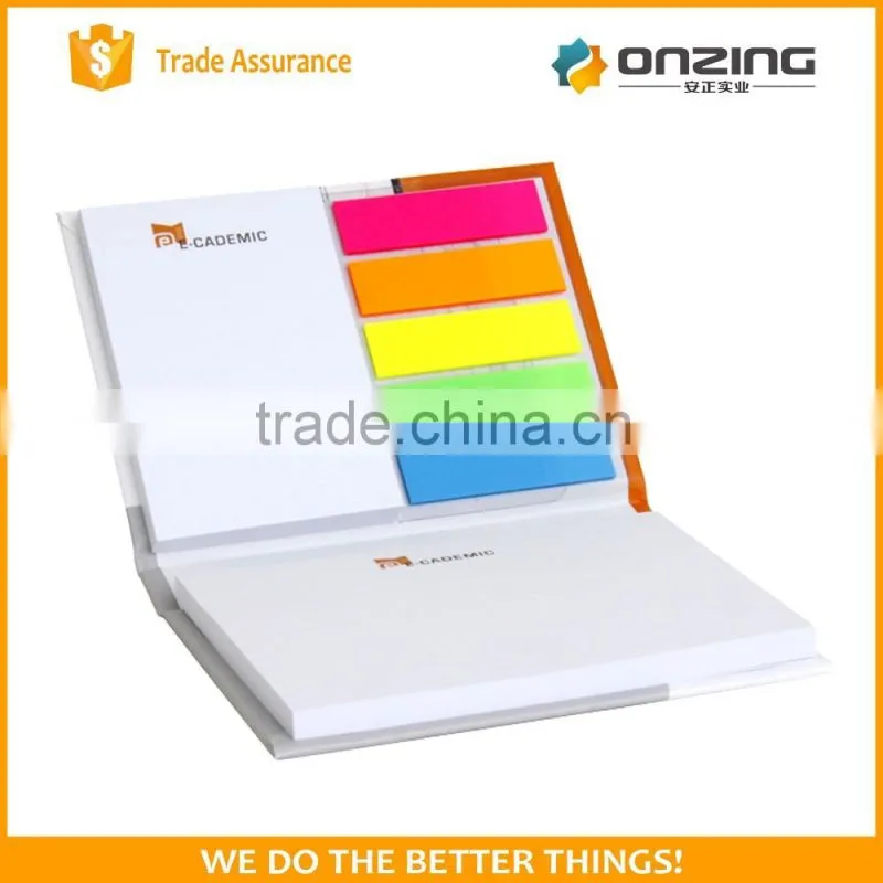 Custom writing memo pad with sticky note