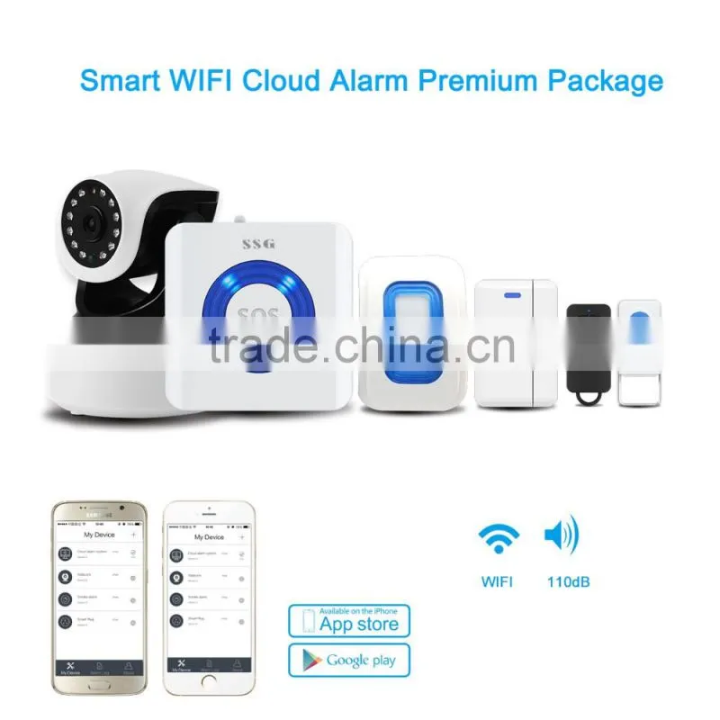 TCP/IP based wifi central monitoring station alarm system support APP control and setup