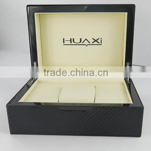 Huaxi High Glossy PU Rectangular Watch Display Cases