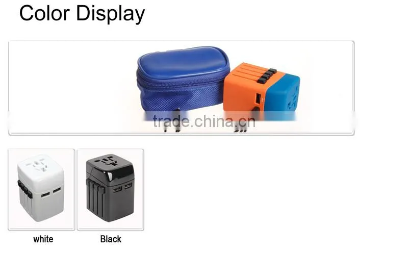 jiushang UK/ EU US/ AU 2500MA french plug adaptor lighten to usb plug adaptor cable plug adaptor